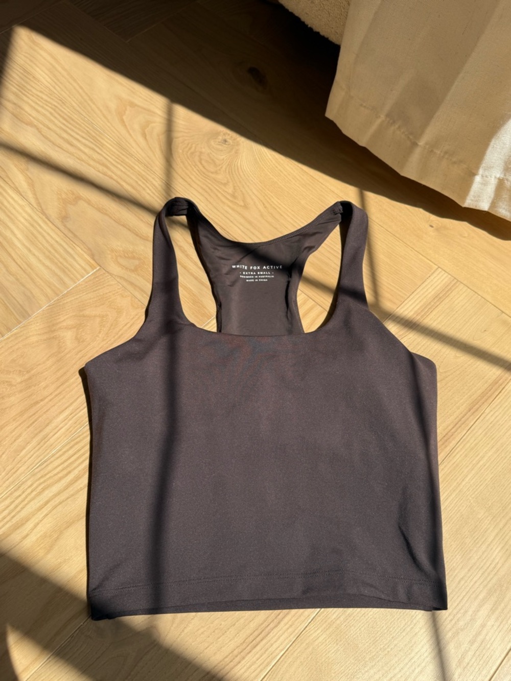 White Fox Boutique Black Racerback Crop Tank